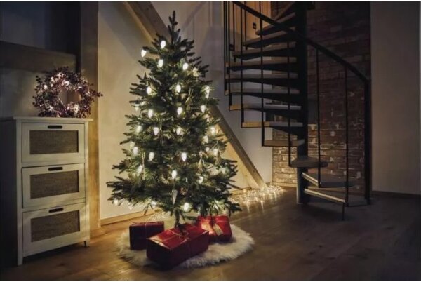 Catena di Natale LED da esterno 50xLED/8 funzioni 14,8 m IP44 bianco caldo