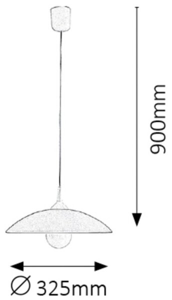 Rabalux 1408 - Lampadario CUPOLA RANGE 1xE27/60W/230V grigio