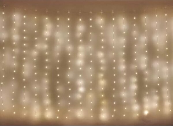 Catena luminosa LED da esterno 240 LED/8 funzioni 6,7 m IP44 bianco caldo