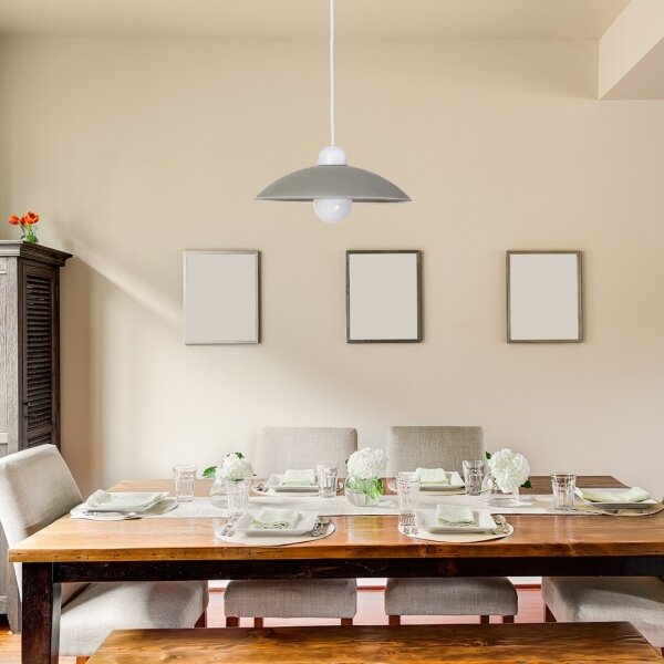Rabalux 1408 - Lampadario CUPOLA RANGE 1xE27/60W/230V grigio