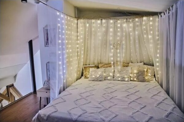 Catena luminosa LED da esterno 240 LED/8 funzioni 6,7 m IP44 bianco caldo