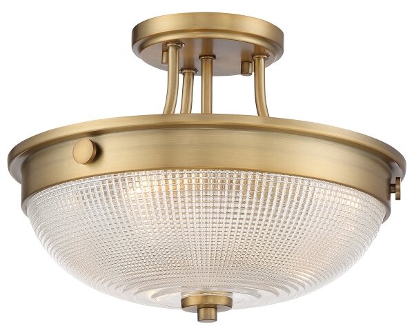 Quoizel - Lampadario a plafone MANTLE 2xE27/60W/230V ottone