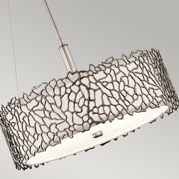 Kichler KL-SILVER-CORAL-P-A - Lampadario a sospensione con supporto rigido SILVER CORAL 3xE27/100W/230V cromo
