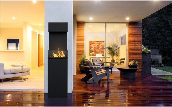 Camino Bioetanolo da Terra SIERRA T�V bianco Dimensioni 40,8x40,5x h 170 cm - peso 50 kg Certificato ISO 9001 si adatta perfettamente a qualsiasi spazio con eleganza colore Nero