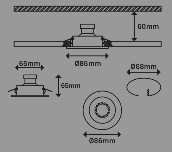 Briloner 7221-032 - SET 3x Lampada LED da bagno 1xGU10/3W/230V cromo opaco