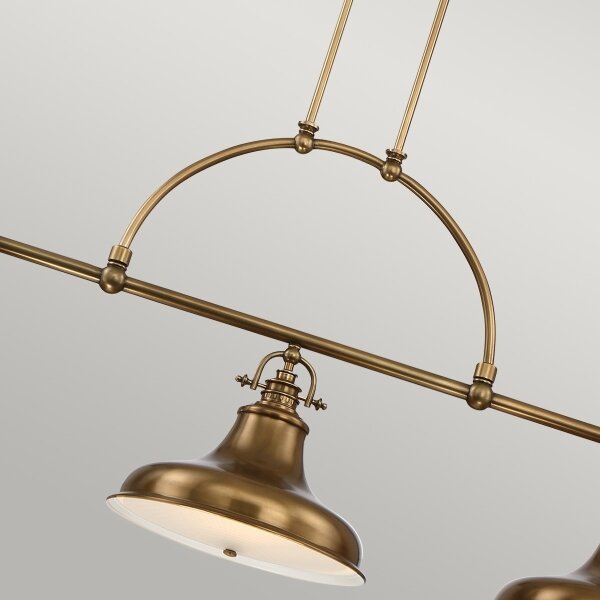 Quoizel QZ-EMERY3P-WS - Lampadario a sospensione con catena EMERY 3xE27/100W/230V ottone
