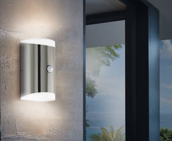 Eglo 75544-LED Applique da esterno con sensore CARPINERA 2xGU10/4,6W/230V