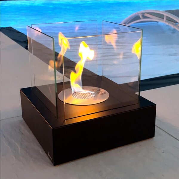 Camino Bioetanolo da Terra SIERRA TANGO 2 nero Dimensioni 20x20x h 32,8 cm - peso 4,3 kg Certificato ISO 9001 si adatta perfettamente a qualsiasi spazio con eleganza colore Nero