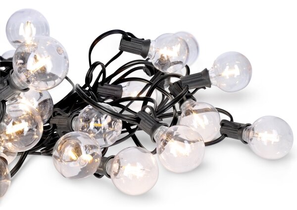 Solight WO794 - catena luminosa decorativa LED per esterni GIRLANDA 25xE12 20 m IP44 bianco caldo