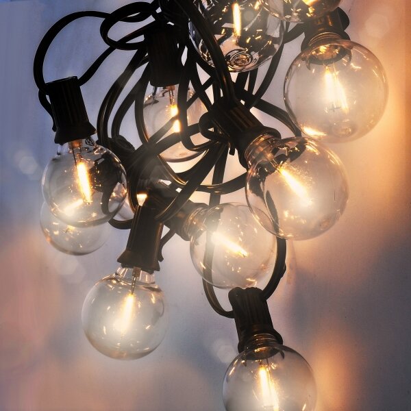 Solight WO794 - catena luminosa decorativa LED per esterni GIRLANDA 25xE12 20 m IP44 bianco caldo