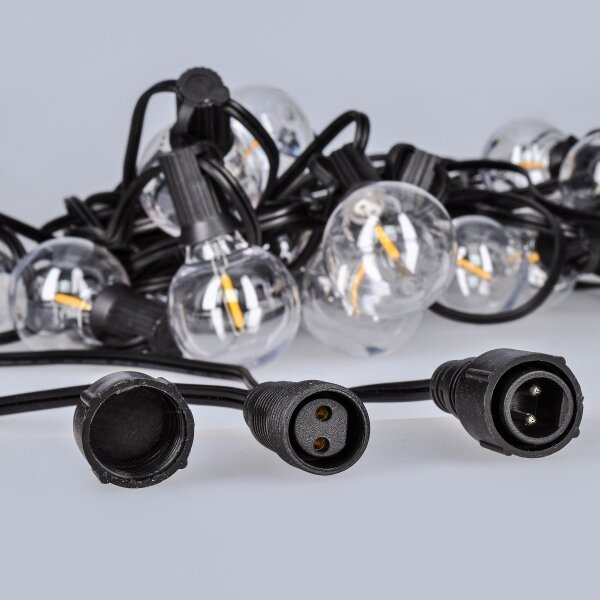 Solight WO794 - catena luminosa decorativa LED per esterni GIRLANDA 25xE12 20 m IP44 bianco caldo