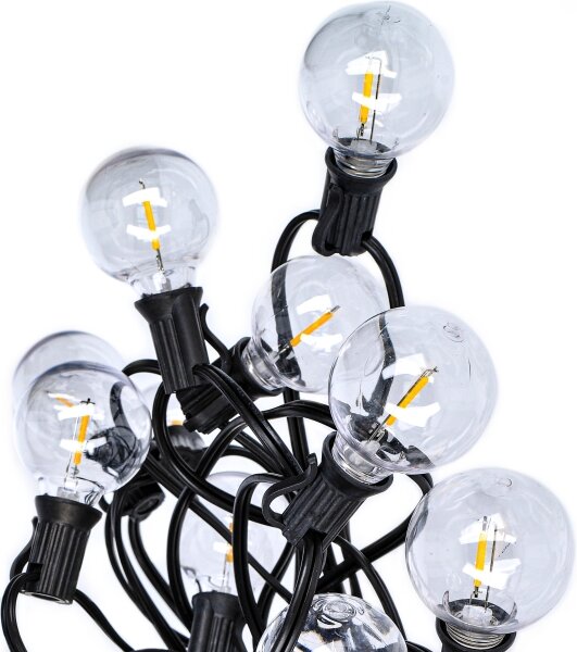 Solight WO794 - catena luminosa decorativa LED per esterni GIRLANDA 25xE12 20 m IP44 bianco caldo