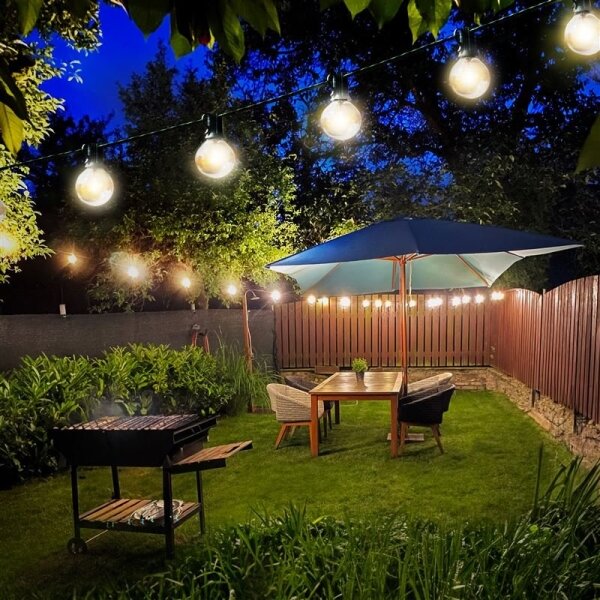 Solight WO794 - catena luminosa decorativa LED per esterni GIRLANDA 25xE12 20 m IP44 bianco caldo