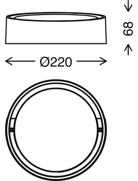 Briloner 3019-016 - Applique a LED da esterno GENUA LED/18W/230V IP44 bianco