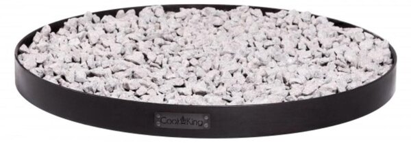 Base Rotonda per Braciere in Acciaio Crudo 100 cm - Protegge Prato e Terrazza, Ideale per Pietre Decorative