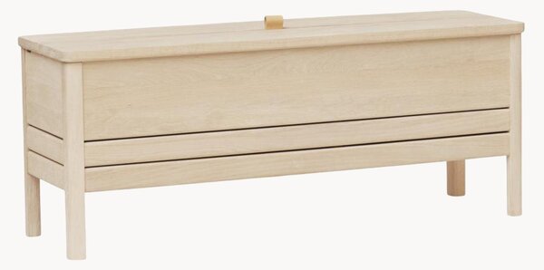 Panca contenitore in legno di quercia A Line