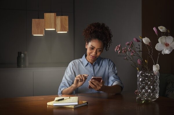 Ledvance - Lampadario LED dimmerabile su filo DECOR WOOD 3xLED/7W/230V Wi-Fi
