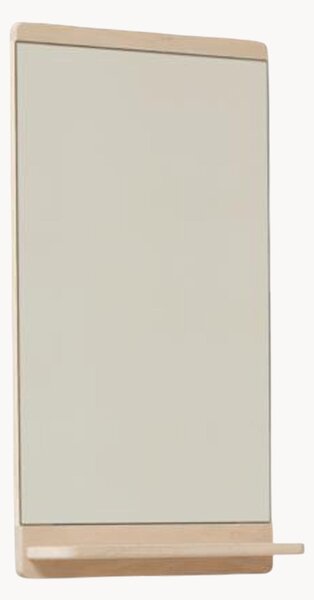 Specchio da parete in legno di quercia con mensola Rim