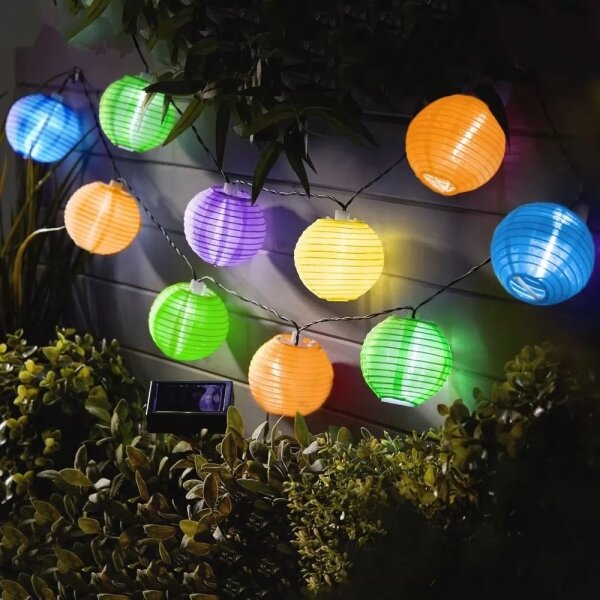 Catena LED solare 10xLED/1,2V 3,7m IP44 multicolore