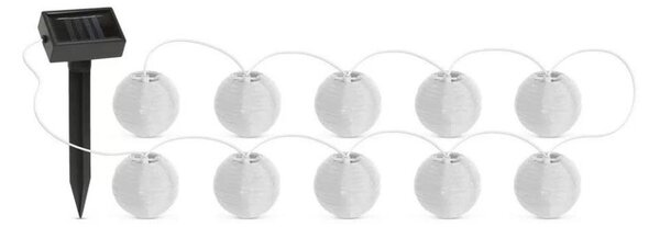 Catena LED solare 10xLED/1,2V 300mAh 3,7m IP44 bianco freddo