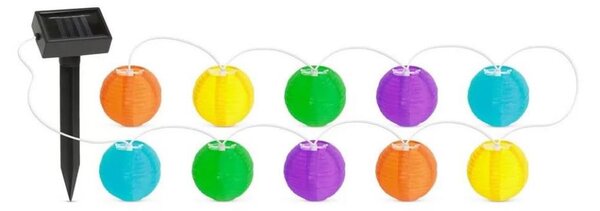 Catena LED solare 10xLED/1,2V 3,7m IP44 multicolore