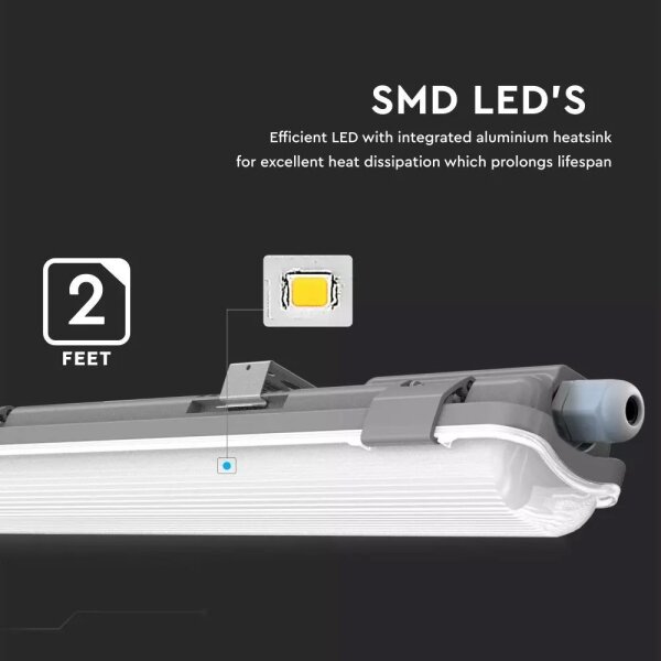 Lampada fluorescente tecnica LED T8 1xG13/18W/230V 4000K 120cm IP65