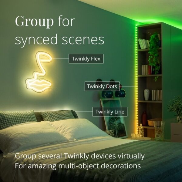 Twinkly TWD060STP-B - LED RGB Striscia dimmerabile DOTS 60xLED 3 m Wi-Fi USB