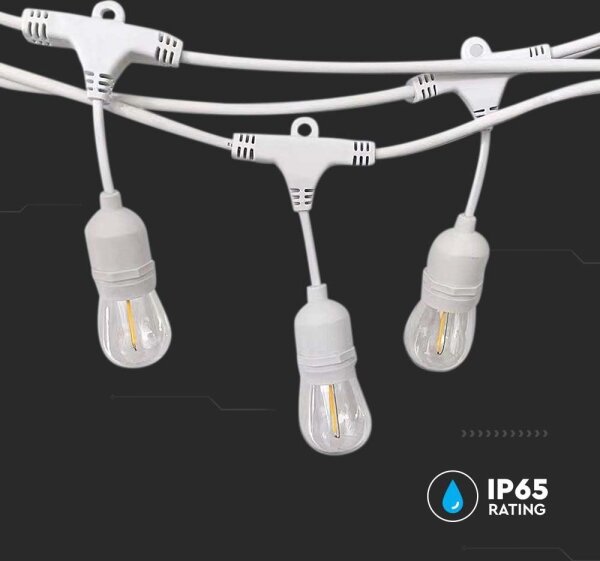 Catena luminosa per esterni STRING 15xE27/40W/230V 15m IP65