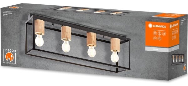 Ledvance - Lampadario a plafone DECOR 4xE27/15W/230V