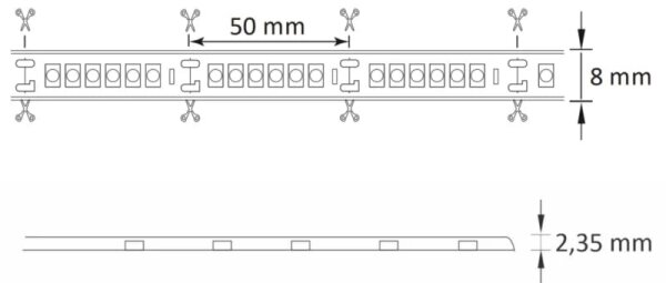Striscia LED esterna 3m LED/23W/24V/230V 4000K IP65