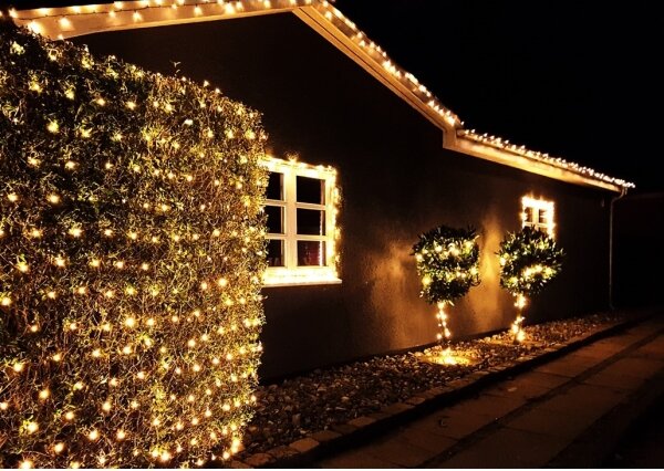 Immax NEO 07756L - Catena luminosa da esterno LED RGBW, 400 LED/10 funzioni, 43 m, IP44, Wi-Fi Tuya