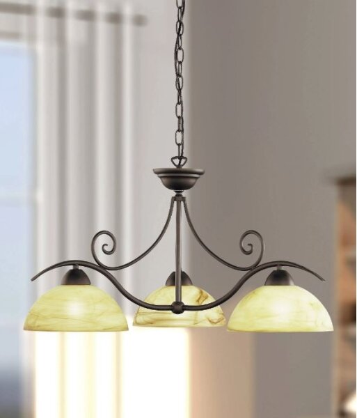 Wofi 5128.03.09.0000 - Lampadario a sospensione con catena LACCHINO 3xE27/60W/230V