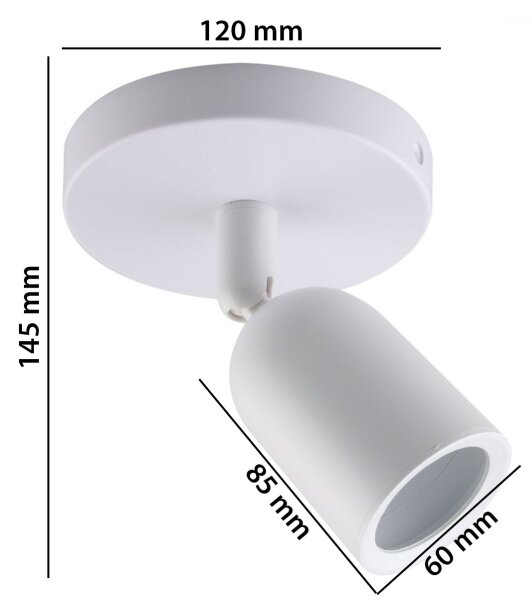 Faretto SOLIS 1xGU10/6W/230V bianco