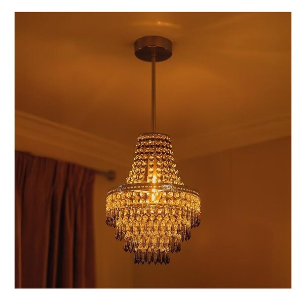 Lampadario su asta GEMMA 1xE27/60W/230V diam. 23 cm