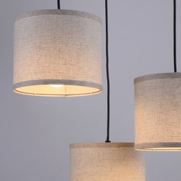 Leuchten Direkt 11236-79 - Lampadario a sospensione con filo BARK 3xE27/40W/230V