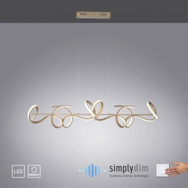 Leuchten Direkt 19033-60 - Lampadario LED dimmerabile su filo CURLS LED/40,8W/230V