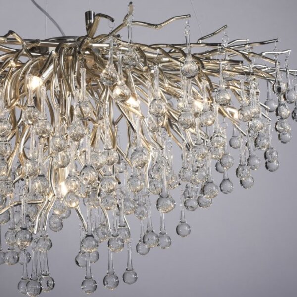 Paul Neuhaus 2192-55 - Lampadario a sospensione con filo ICICLE 10xG9/40W/230V 50x100 cm cromo