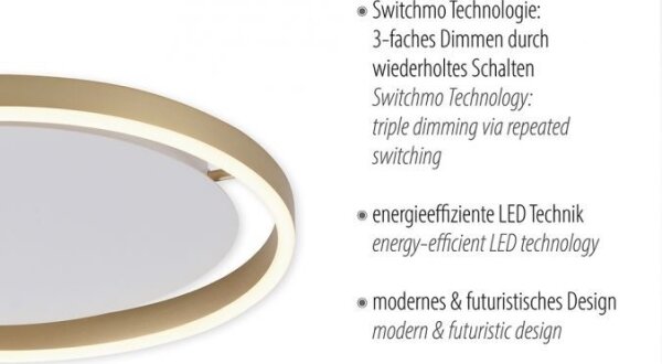Leuchten Direkt 15391-60 - Plafoniera LED dimmerabile RITUS LED/20W/230V