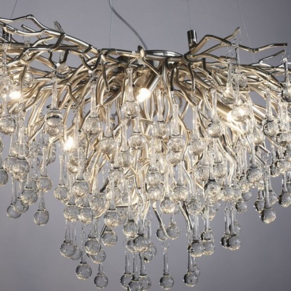 Paul Neuhaus 2192-55 - Lampadario a sospensione con filo ICICLE 10xG9/40W/230V 50x100 cm cromo