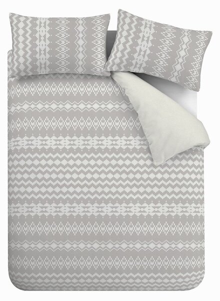 Biancheria da letto in pile grigio 200x200 cm Alpine - Catherine Lansfield
