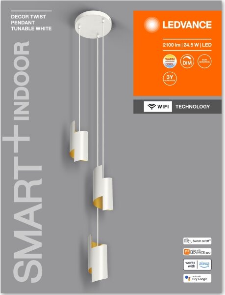 Ledvance - Lampadario LED dimmerabile su filo SMART+ DECOR 3xLED/8W/230V bianco Wi-Fi