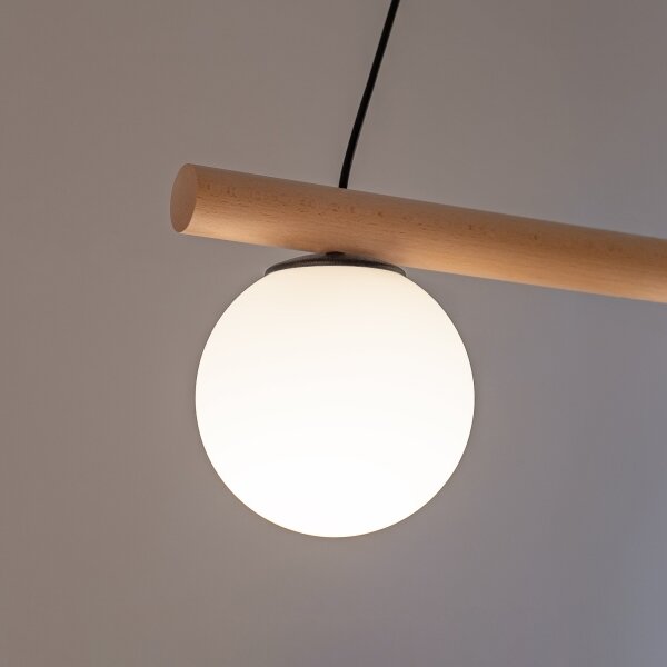 Lampada a sospensione con cavo WOODSTOCK 2xE27/15W/230V legno/nero