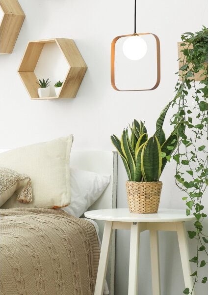 Lampadario a sospensione con filo TULA 1xG9/28W/230V quadrato oro