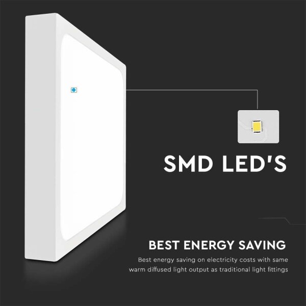 Plafoniera LED da bagno LED/30W/230V 6500K IP44 42x42 cm bianco