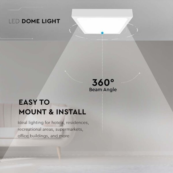 Plafoniera LED da bagno LED/30W/230V 6500K IP44 42x42 cm bianco