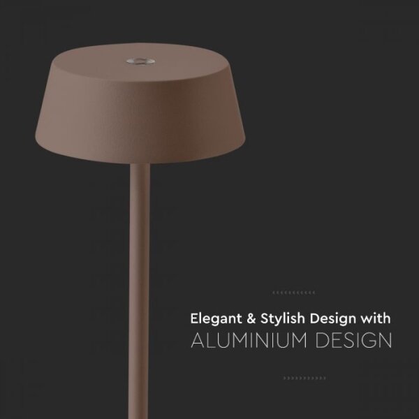 Lampada da tavolo LED da esterno dimmerabile touch ricaricabile LED/2W/5V IP54 marrone