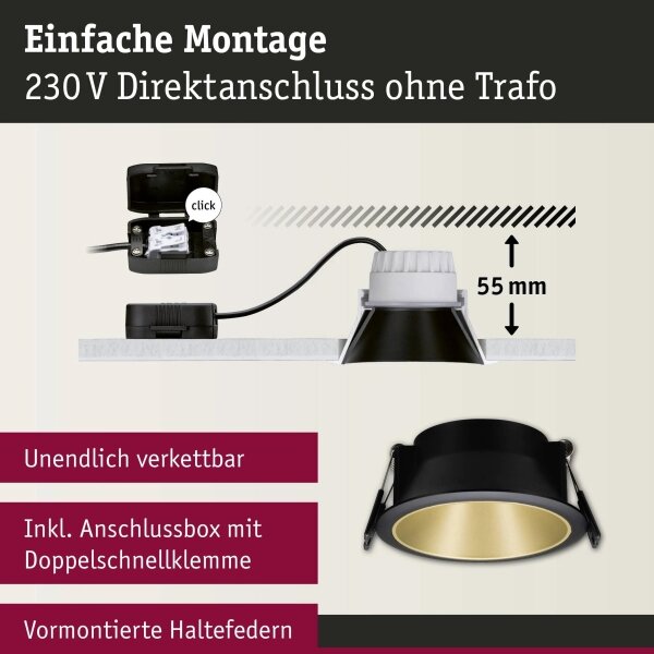 Paulmann 93404 - SET 3xLED/6,5W IP44 Lampada da bagno dimmerabile COLE 230V