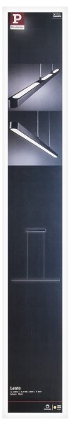 Paulmann 79693 - LED/42W Lampadario dimmerabile su filo LENTO 230V nero