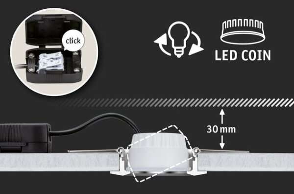 Paulmann 93483 - SET 3xLED/6,5W IP23 Faretto bagno dimmerabile NOVA 230V