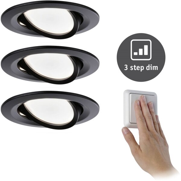 Paulmann 94472 - SET 3xLED/6W IP23 Faretto bagno dimmerabile NOVA 230V